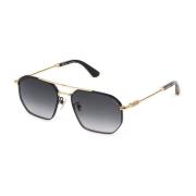 Horizon 13 Zonnebril Gouden Metalen Frame Police , Yellow , Unisex