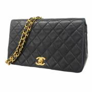 Pre-owned Leather chanel-bags Chanel Vintage , Black , Dames