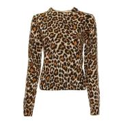 Leopard Print Gebreide Trui Essentiel Antwerp , Multicolor , Dames