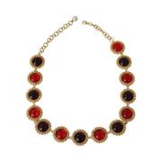 Kristallen Filigraan Statement Ketting Dolce & Gabbana , Red , Dames