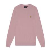 Gebreide katoenen ronde hals trui Lyle & Scott , Purple , Heren