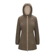 Nylon Elastaan Jas K-Way , Brown , Dames