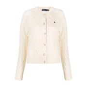 Witte Wol Kasjmier Vest Polo Ralph Lauren , White , Dames