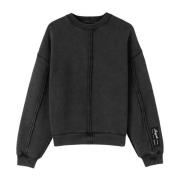 Oversized Sweatshirt met Distressed Look Axel Arigato , Black , Heren