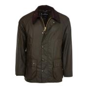 Groene Klassieke Bedale Gewaxte Jas Barbour , Green , Heren