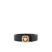 Stijlvolle leren riem met Medusa-gesp Versace , Black , Heren