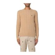 Cashmere Crewneck Sweater Polo Ralph Lauren , Brown , Heren