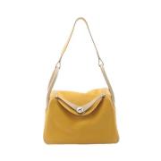 Pre-owned Leather shoulder-bags Hermès Vintage , Yellow , Dames