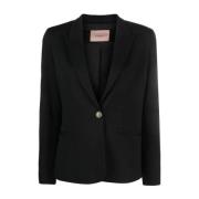 Elegante Zwarte Blazer Twinset , Black , Dames