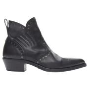 Pre-owned Leather boots Yves Saint Laurent Vintage , Black , Heren