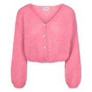 Roze Cropped Mohair Vest American Dreams , Pink , Dames