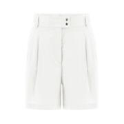 Lichte katoenen stretchshorts Herno , White , Dames