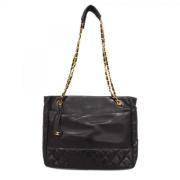 Pre-owned Leather shoulder-bags Chanel Vintage , Black , Dames