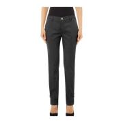 Katoen Elastaan Broek Liu Jo , Black , Dames