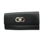 Pre-owned Leather wallets Salvatore Ferragamo Pre-owned , Black , Dame...