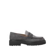 Leren en suède mocassin Doucal's , Gray , Dames