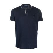 Blauwe Casual Korte Mouw Poloshirt Polo Ralph Lauren , Blue , Heren