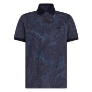 Blauwe Paisley Polo Shirt Etro , Blue , Heren