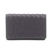 Pre-owned Leather wallets Bottega Veneta Vintage , Black , Dames