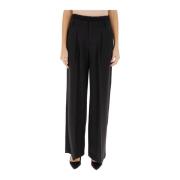 Elegante Stretchy Polyester Viscose Broek Liu Jo , Black , Dames