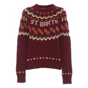 Multicolor Nordic Jacquard Crew-Neck Jumper MC2 Saint Barth , Brown , ...