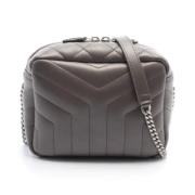 Pre-owned Leather shoulder-bags Yves Saint Laurent Vintage , Gray , Da...