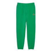 Groene Sportieve Sweatpants Franse Chic Stijl Lacoste , Green , Heren