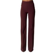 Rode Palazzo Broek Hoge Taille Slim Fit Elisabetta Franchi , Red , Dam...