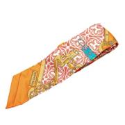 Pre-owned Silk scarves Hermès Vintage , Orange , Dames