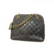 Pre-owned Leather shoulder-bags Chanel Vintage , Black , Dames