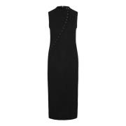 Zwarte Birchbbdanas Jurk met Knopen Bruuns Bazaar , Black , Dames