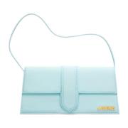 Blauw Leren Lange Portemonnee Handtas Jacquemus , Blue , Dames