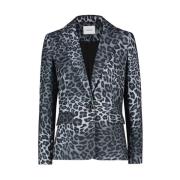 Luipaardprint blazer voor vrouwen Gaudi , Gray , Dames