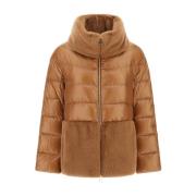 Ultralight Faux Fur Damesjas Herno , Brown , Dames