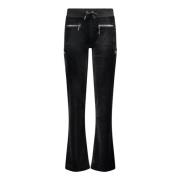 Layla Moto Zwarte Broek Juicy Couture , Black , Dames