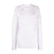 Casual Paarse Katoen Nylon Sweater The Attico , Purple , Dames