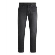 Slim Onyx Zwarte Jeans Hugo Boss , Black , Heren