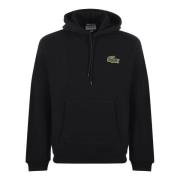 Zwarte Hoodie Loose Fit Sweater Lacoste , Black , Heren