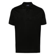 Gebreid poloshirt in zwart Paul & Shark , Black , Heren