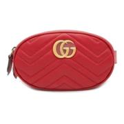 Pre-owned Leather shoulder-bags Gucci Vintage , Red , Dames