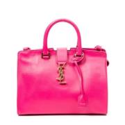 Pre-owned Leather handbags Yves Saint Laurent Vintage , Pink , Dames