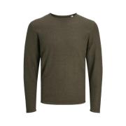 Essentials Gebreide Crew Neck Trui Olive Night Jack & Jones , Green , ...