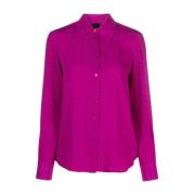 Elegante Roze Overhemd met Lange Mouwen Pinko , Pink , Dames