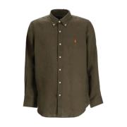 Casual Groene Linnen Overhemd met Lange Mouwen Polo Ralph Lauren , Gre...