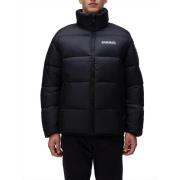 Zwarte Winter Puffer Jas Napapijri , Black , Heren