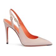 Dames patentleren slingback Santoni , Pink , Dames