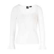 Alpaca Silk Sweater Pinko , White , Dames