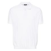 Gebreid poloshirt in het wit Paul & Shark , White , Heren