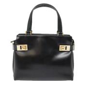 Pre-owned Leather handbags Salvatore Ferragamo Pre-owned , Black , Dam...