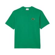 Groene T-shirt en Polo Loose Fit Lacoste , Green , Heren